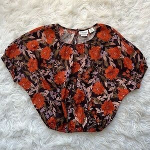 Haute Hippie 100% Linen Boho Floral Blouse Size Small